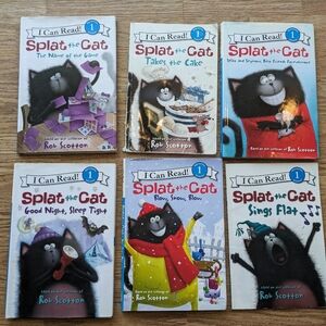 Set of 6 Splat the Cat books